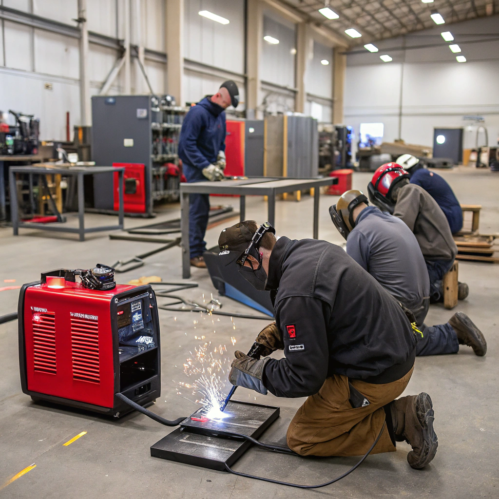 team photo at work welding designing worksh
